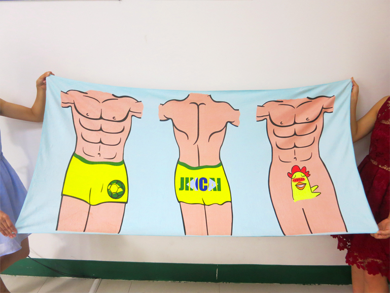 肌肉沙滩浴巾全图